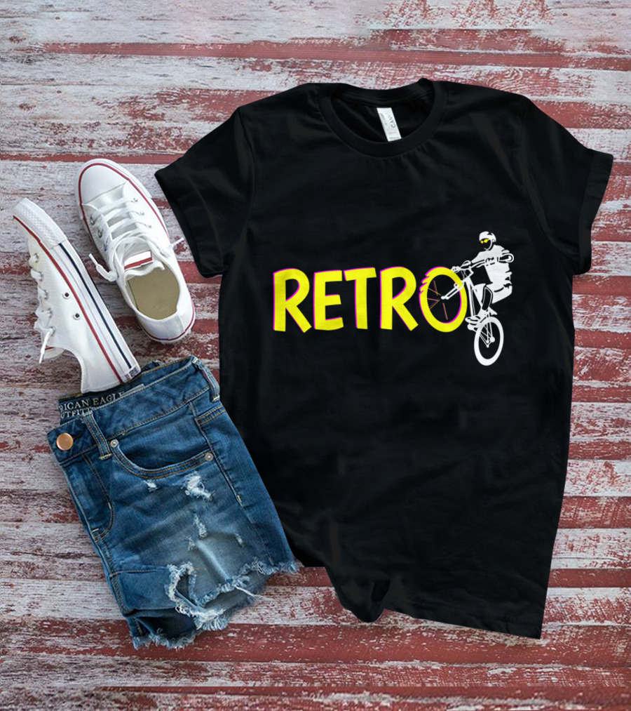 RETRO Bicycle Wheelie Rider T-Shirt