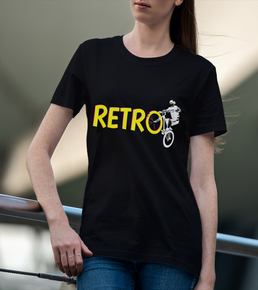 RETRO Bicycle Wheelie Rider T-Shirt