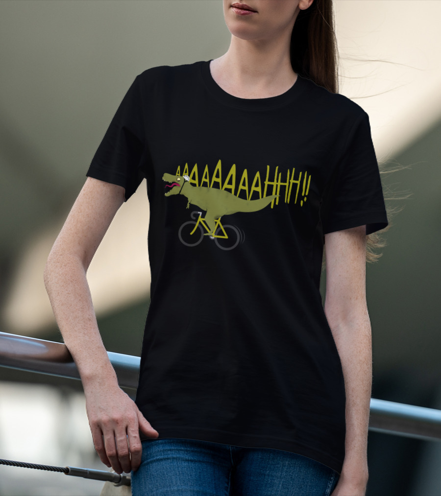 T-Rex Bicycle Scream AAHHH T-Shirt