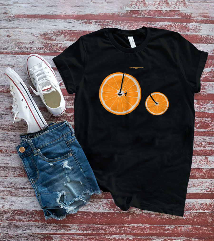 Orange Slice Bicycle Vitamin Concept T-Shirt