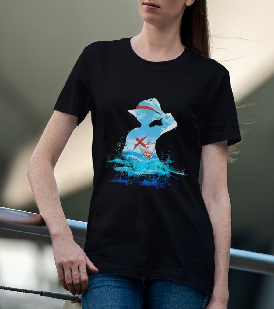 One Piece Strawhat Pirate Ship Adventure On Sea T-Shirt