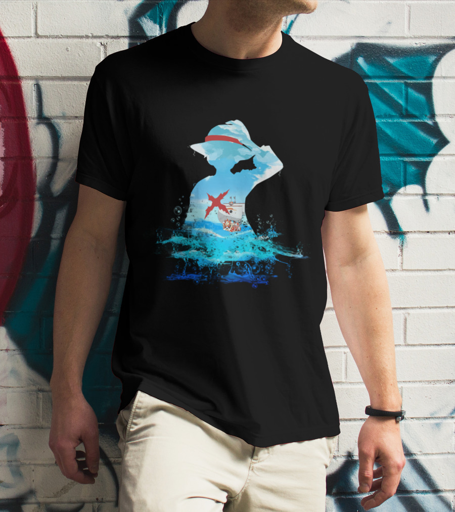 One Piece Strawhat Pirate Ship Adventure On Sea T-Shirt
