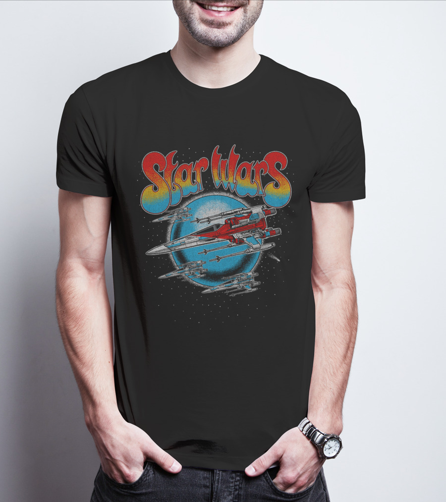 Star Wars Retro X Wing Spaceship Vintage Look T-Shirt