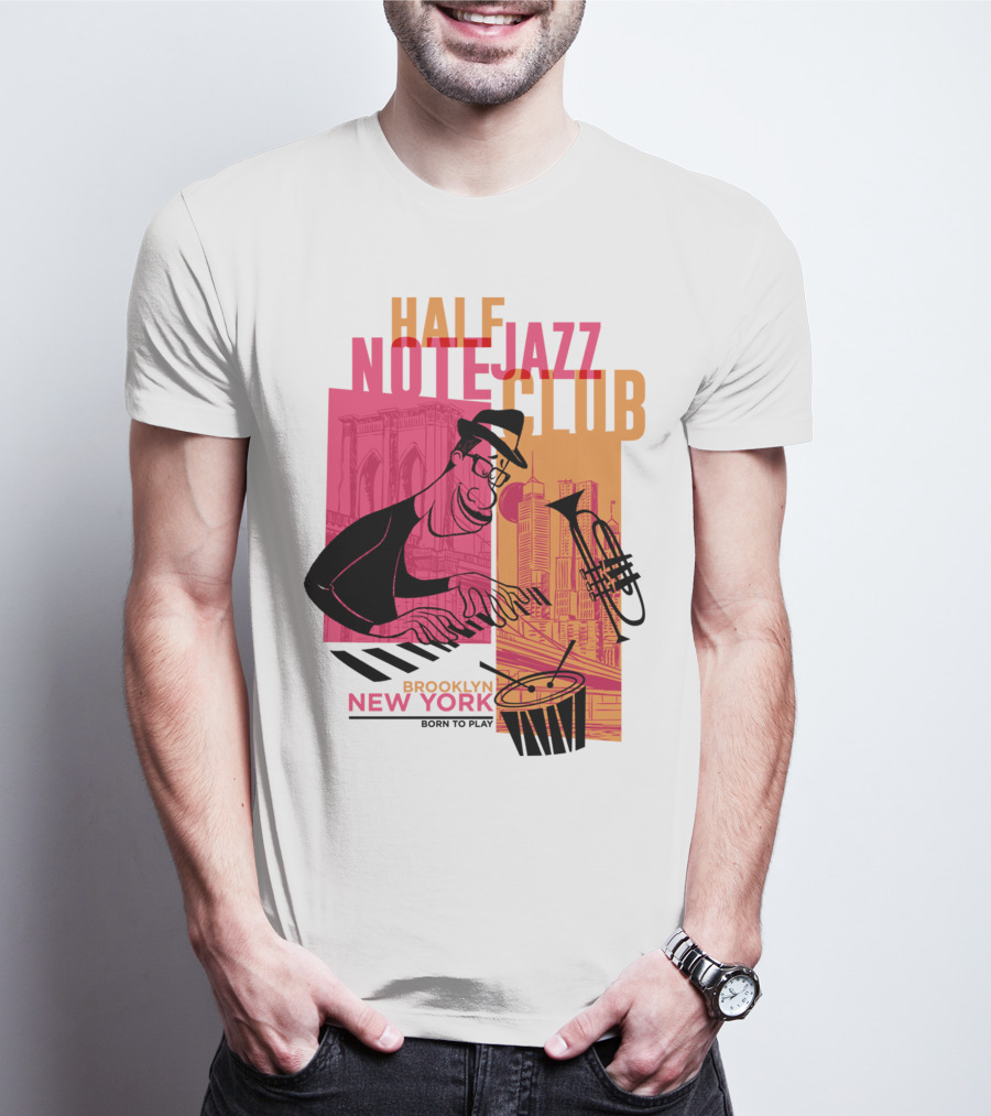 Pixar Soul Half Note Jazz Club Brooklyn New York Born To Play T-Shirt