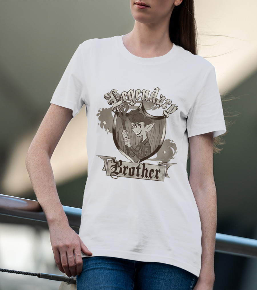 Legendary Brother Ian Onward Disney Pixar Fantasy Shield T-Shirt