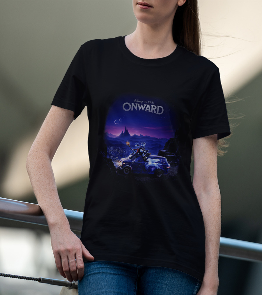 Disney Pixar Onward Ian And Barley Road Trip Scene T-Shirt