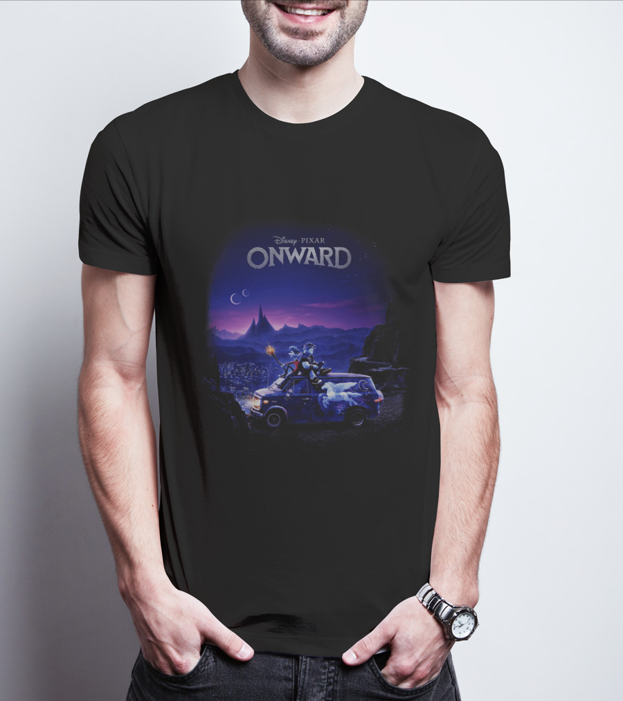 Disney Pixar Onward Ian And Barley Road Trip Scene T-Shirt