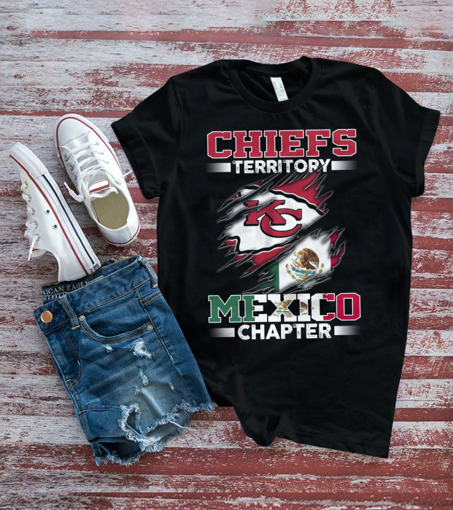 CHIEFS TERRITORY MEXICO CHAPTER KC FLAG T-Shirt