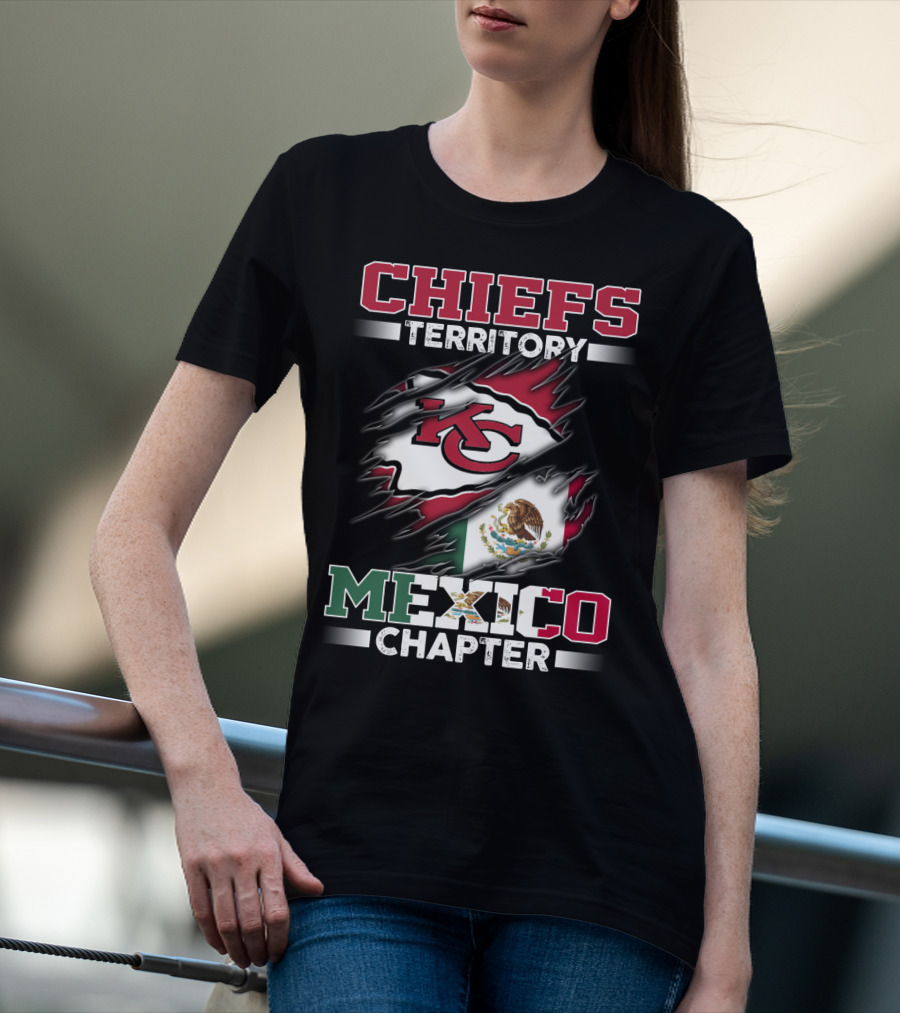 CHIEFS TERRITORY MEXICO CHAPTER KC FLAG T-Shirt