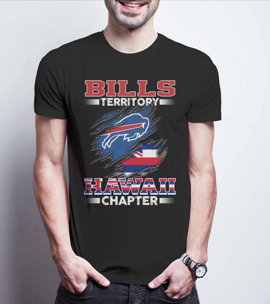 BILLS Territory Hawaii Chapter Buffalo Football Logo Flags T-Shirt