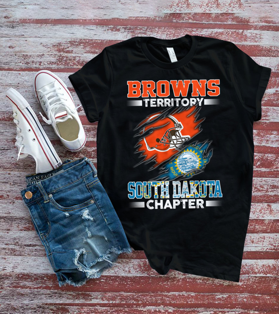 BROWNS Territory South Dakota Chapter Football Helmet T-Shirt