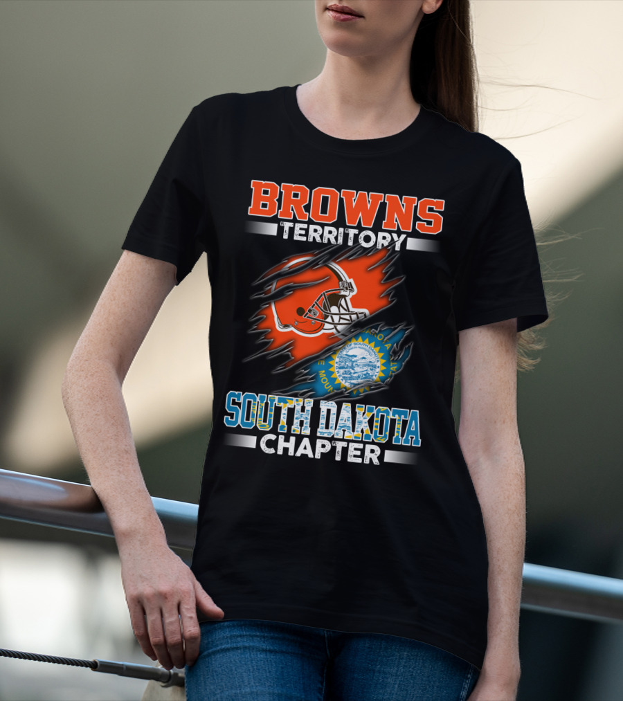 BROWNS Territory South Dakota Chapter Football Helmet T-Shirt