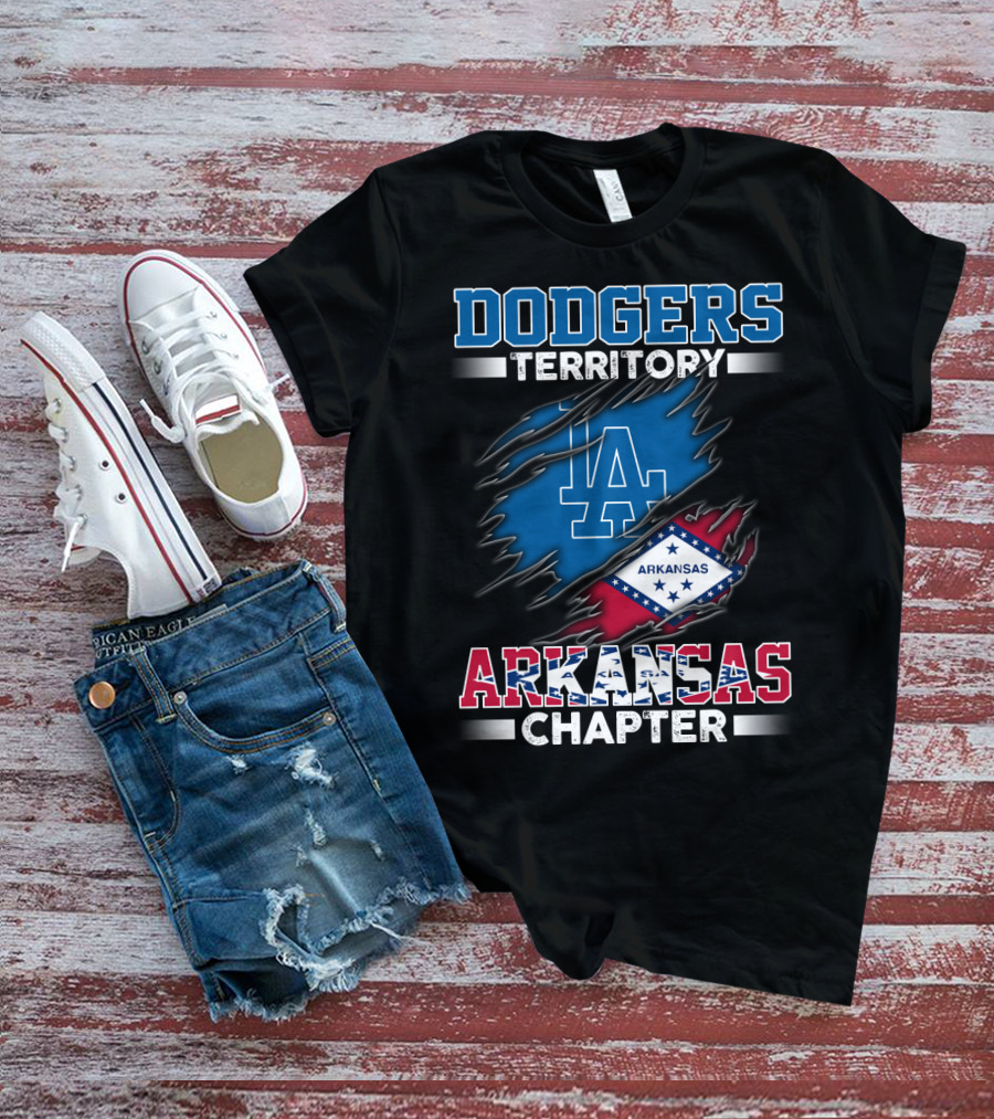 Dodgers Territory Arkansas Chapter LA Arkansas Flag T-Shirt