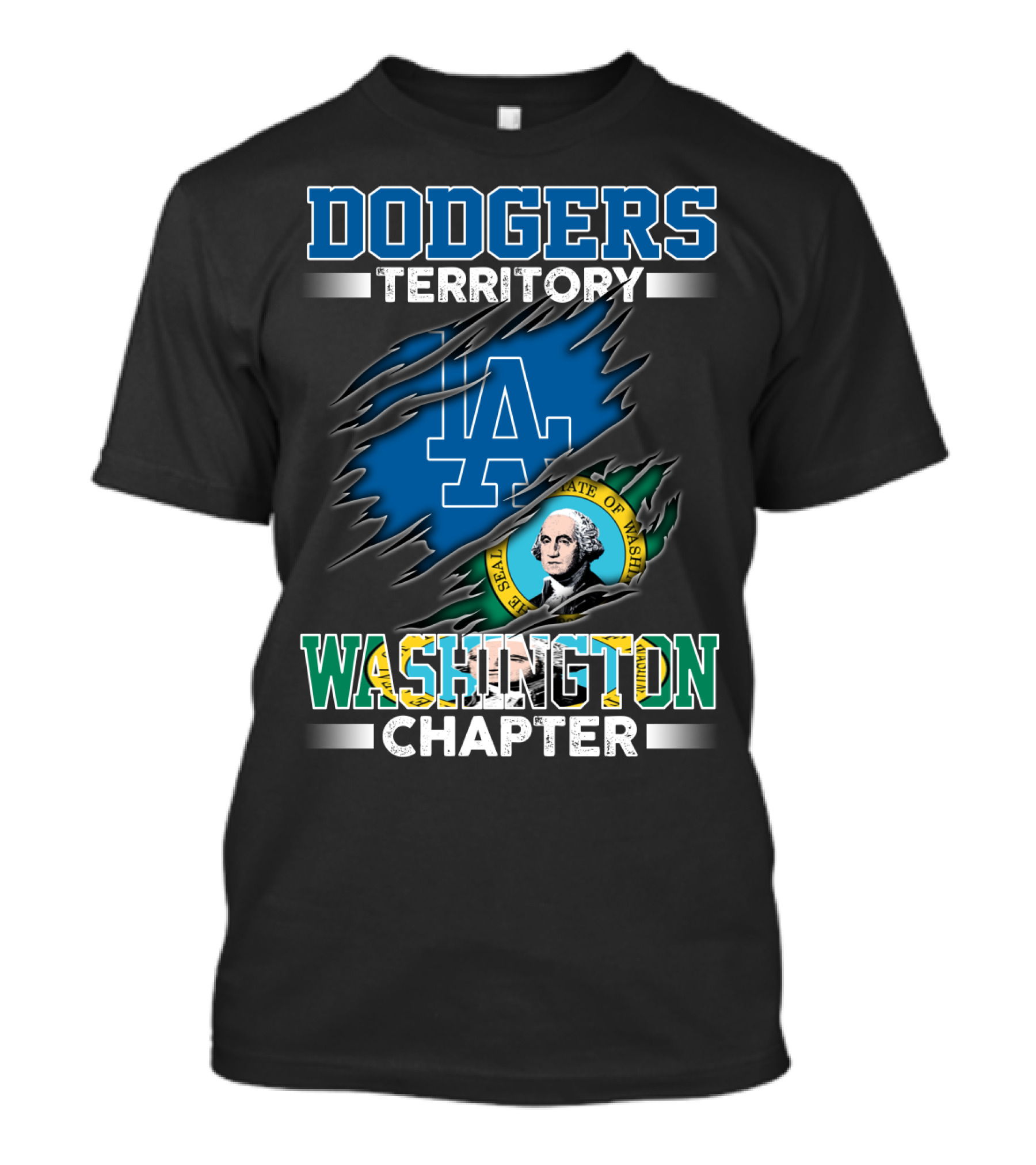 DODGERS TERRITORY LA WASHINGTON CHAPTER STATE SEAL T-Shirt