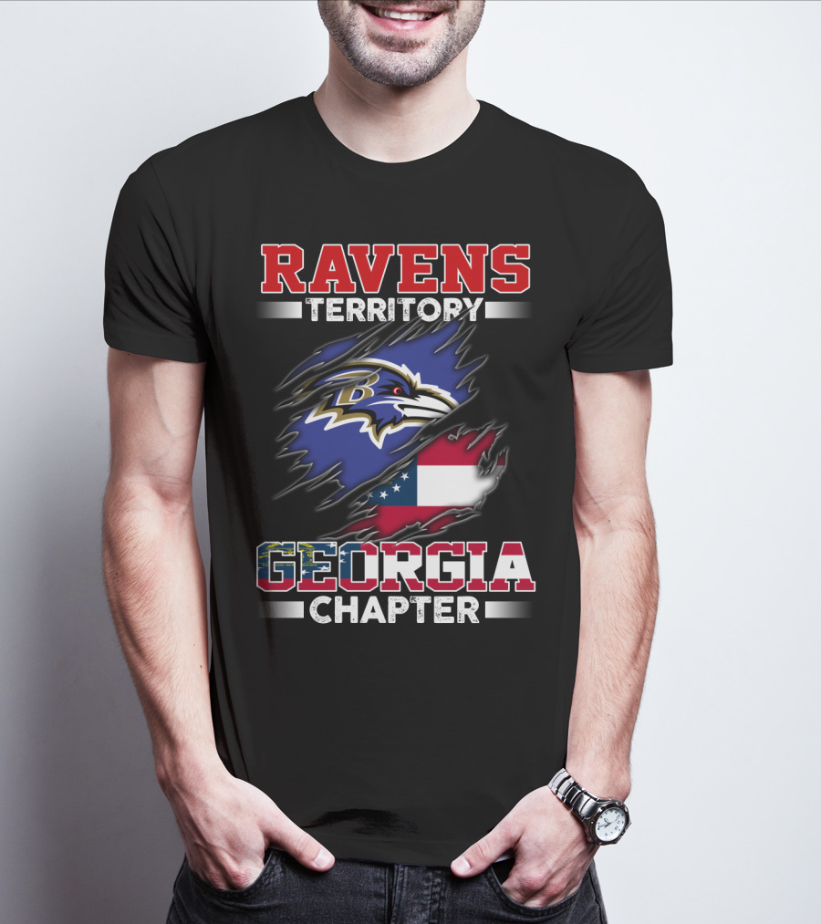 Ravens Territory Georgia Chapter Flag T-Shirt