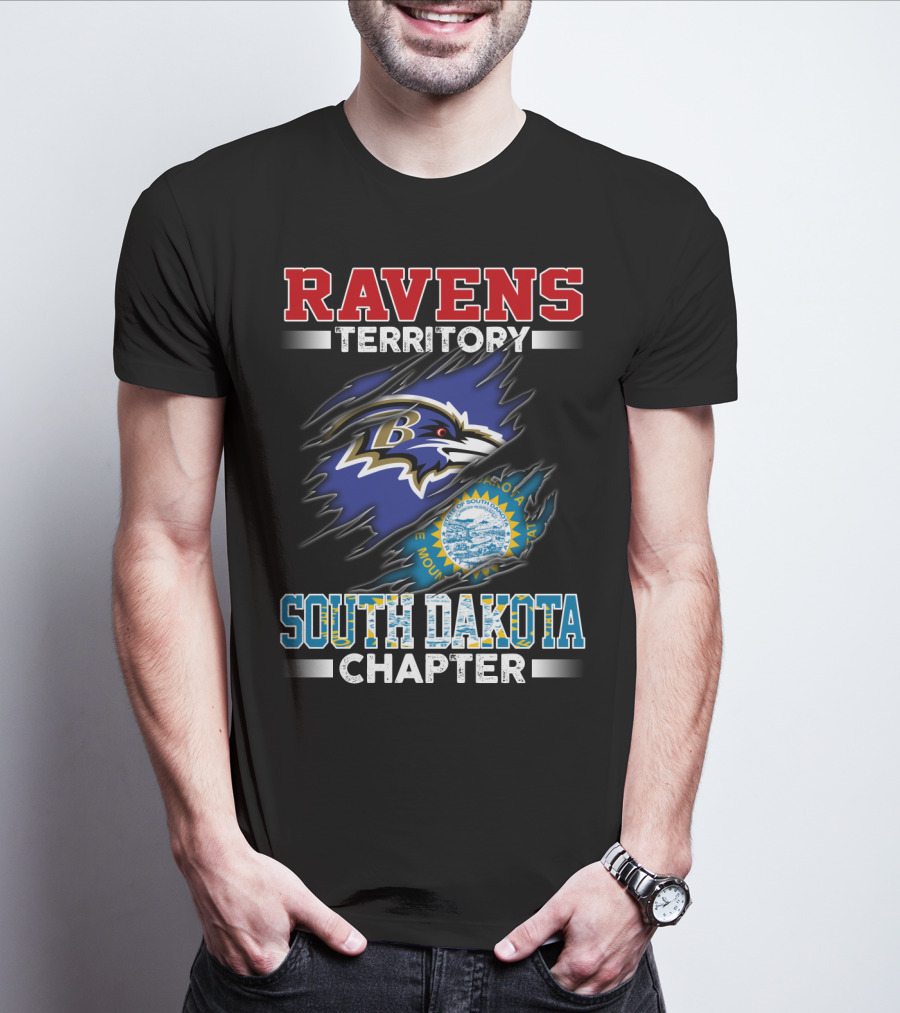 Ravens Territory South Dakota Chapter Baltimore Ravens Nfl Fan Zone T-Shirt