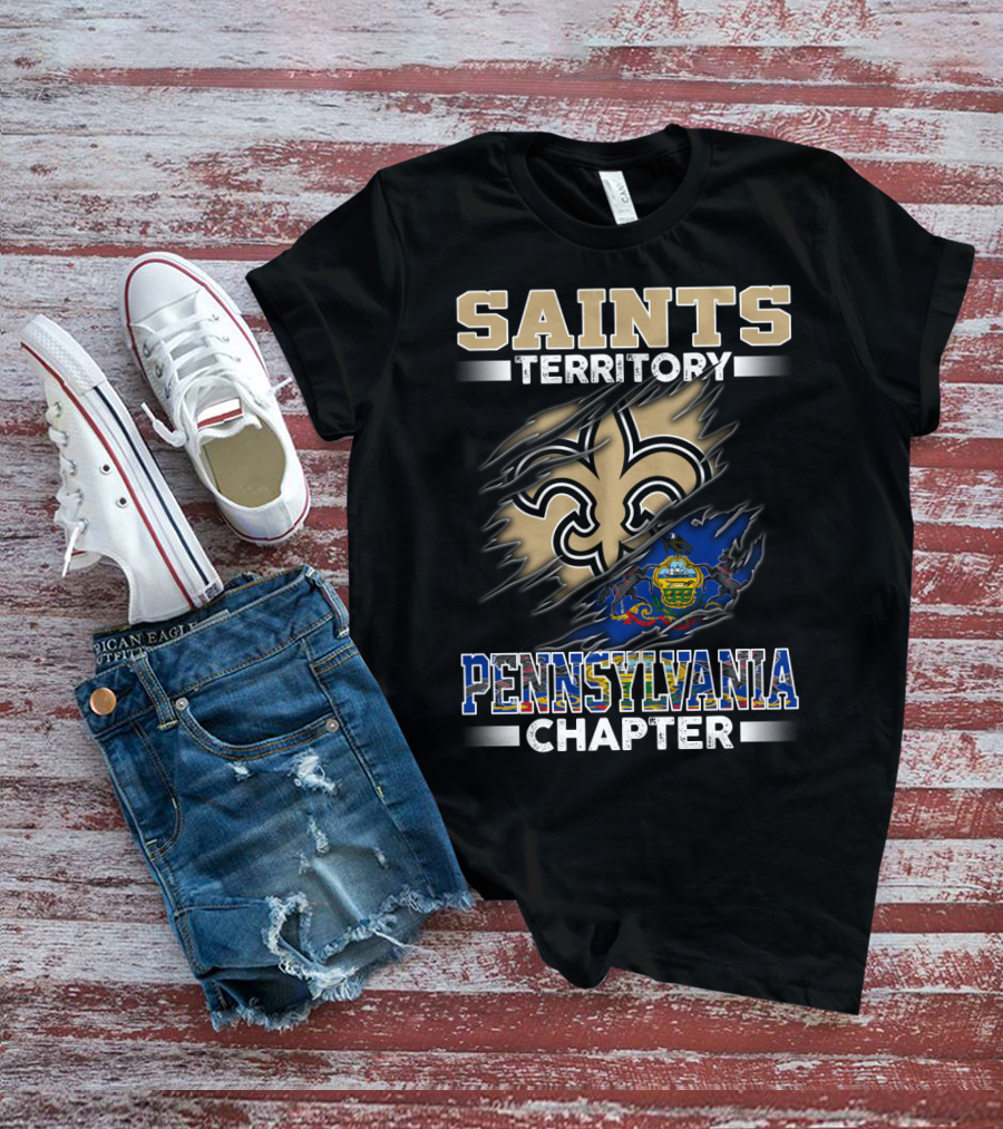 SAINTS Territory Pennsylvania Chapter Fleur-de-lis And State Seal T-Shirt