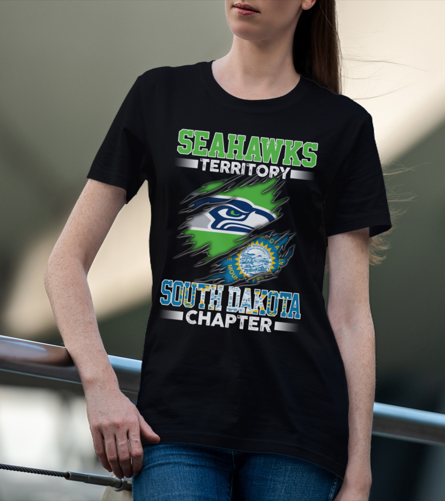 Seahawks Territory South Dakota Chapter Flag T-Shirt