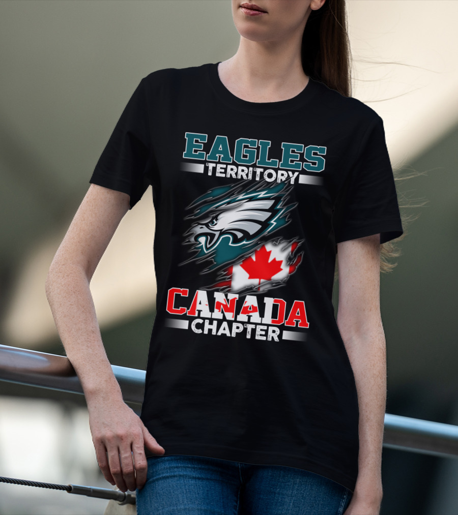 Eagles Territory Canada Chapter Maple Leaf T-Shirt