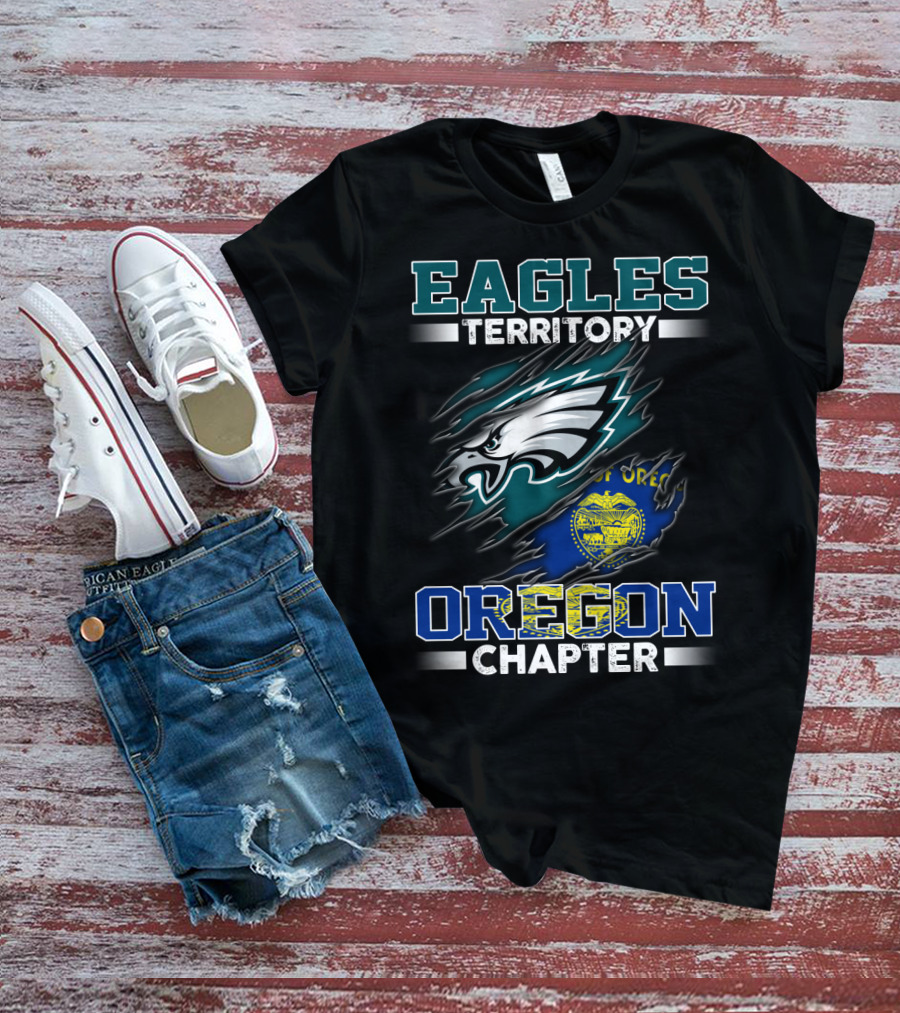 Eagles Territory Oregon Chapter Football Fan T-Shirt