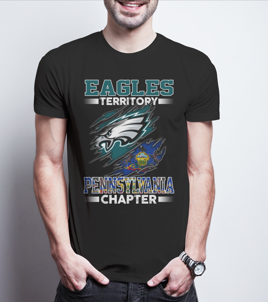 Eagles Territory Pennsylvania Chapter Logo With State T-Shirt