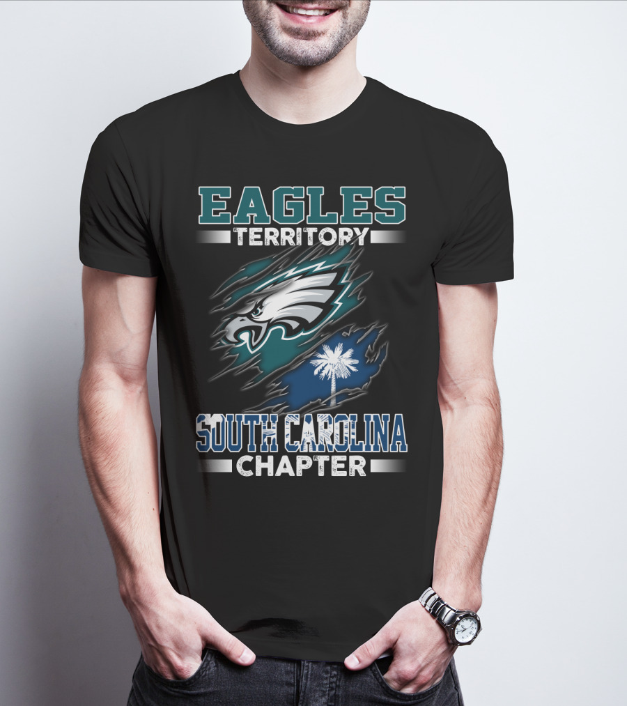 Eagles Territory South Carolina Chapter Logo With Palm And Crescent T-Shirt