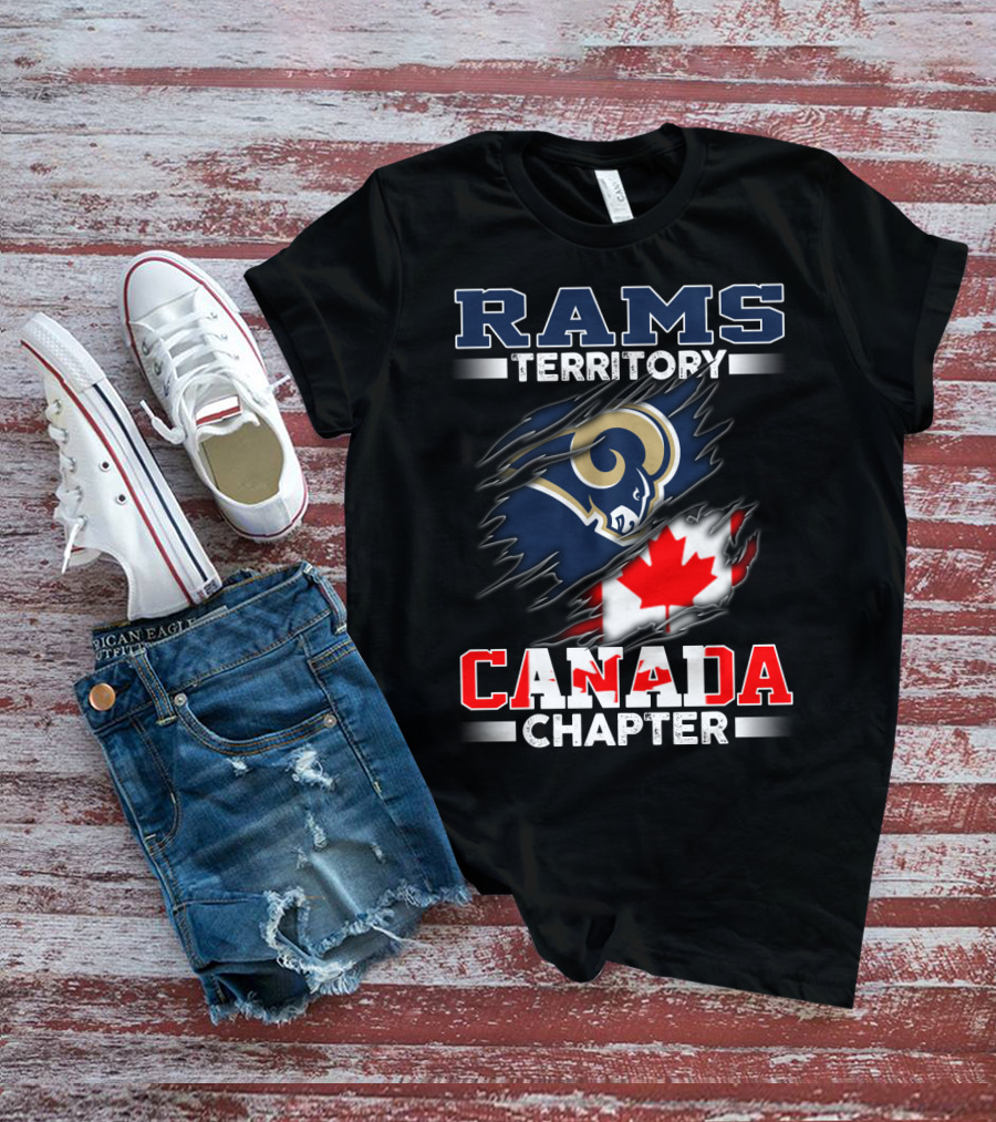 Rams Territory Canada Chapter Football Fan Pride T-Shirt