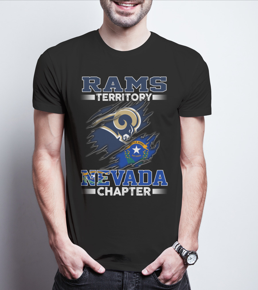 Rams Territory Nevada Chapter Battle Born Flag T-Shirt