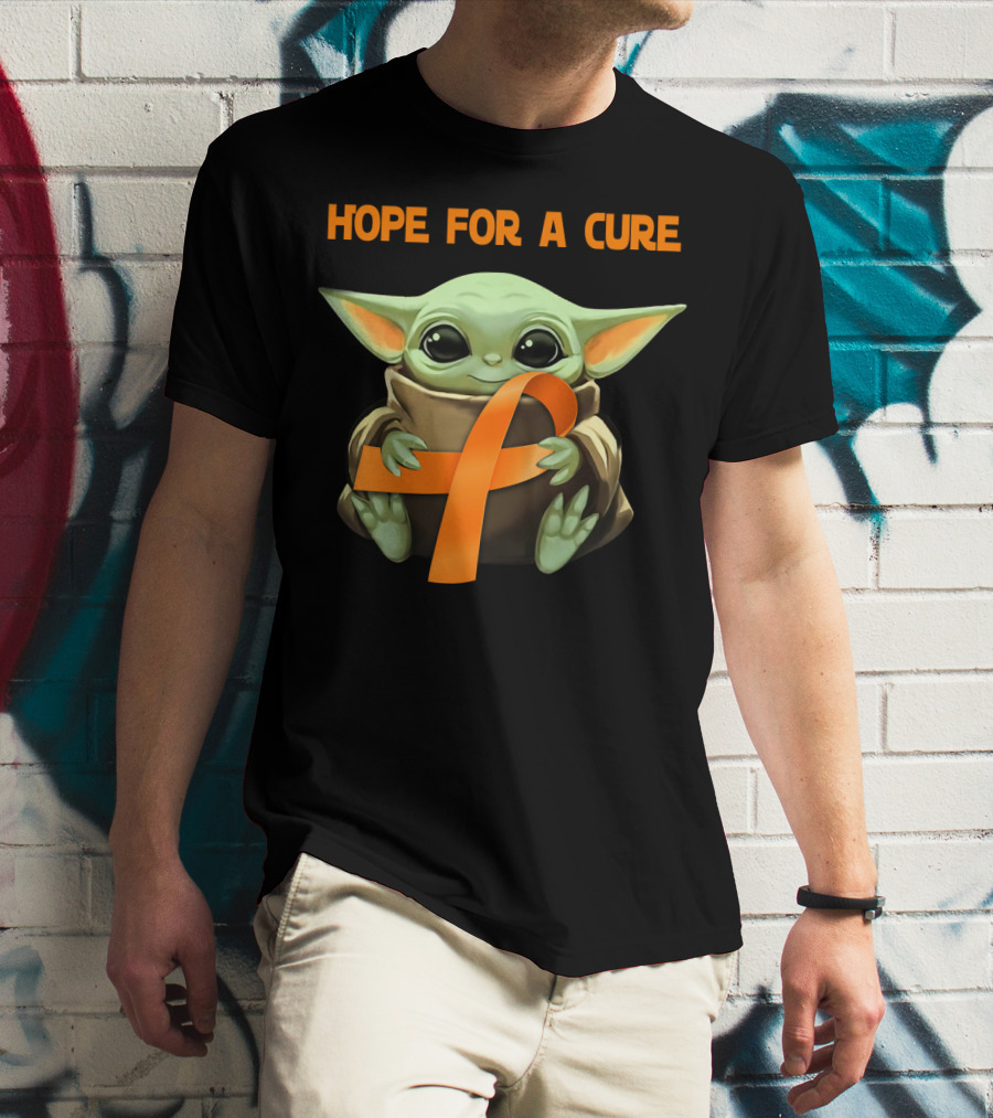Hope For A Cure Baby Yoda Orange Awareness T-Shirt