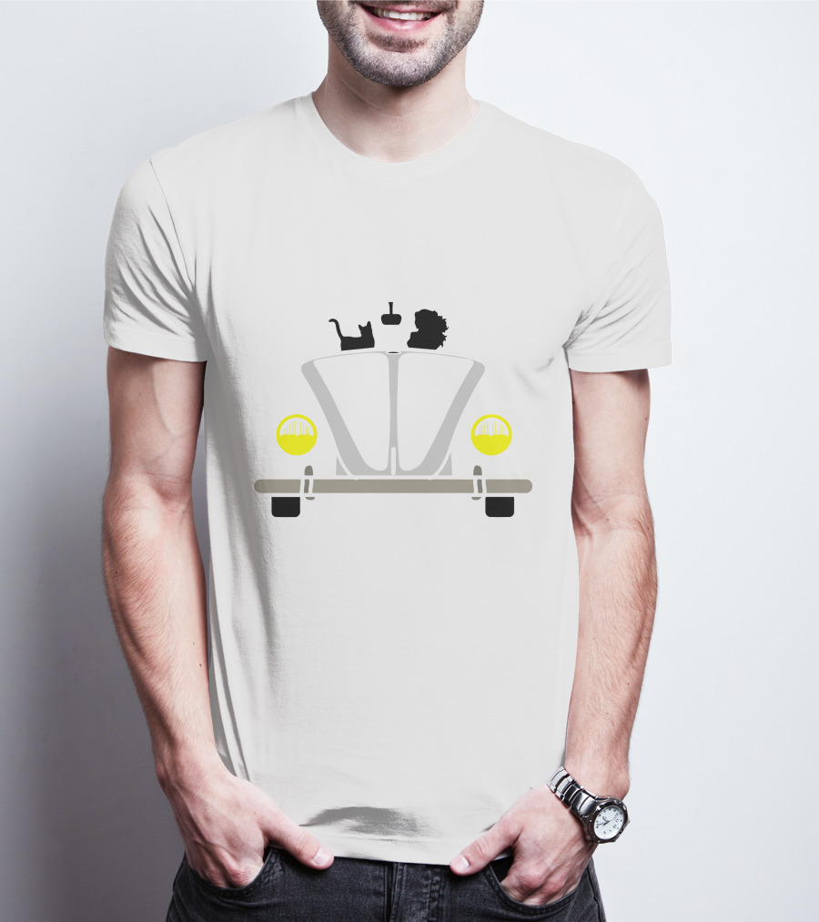 Volkswagen Beetle Cat Companion Journey T-Shirt