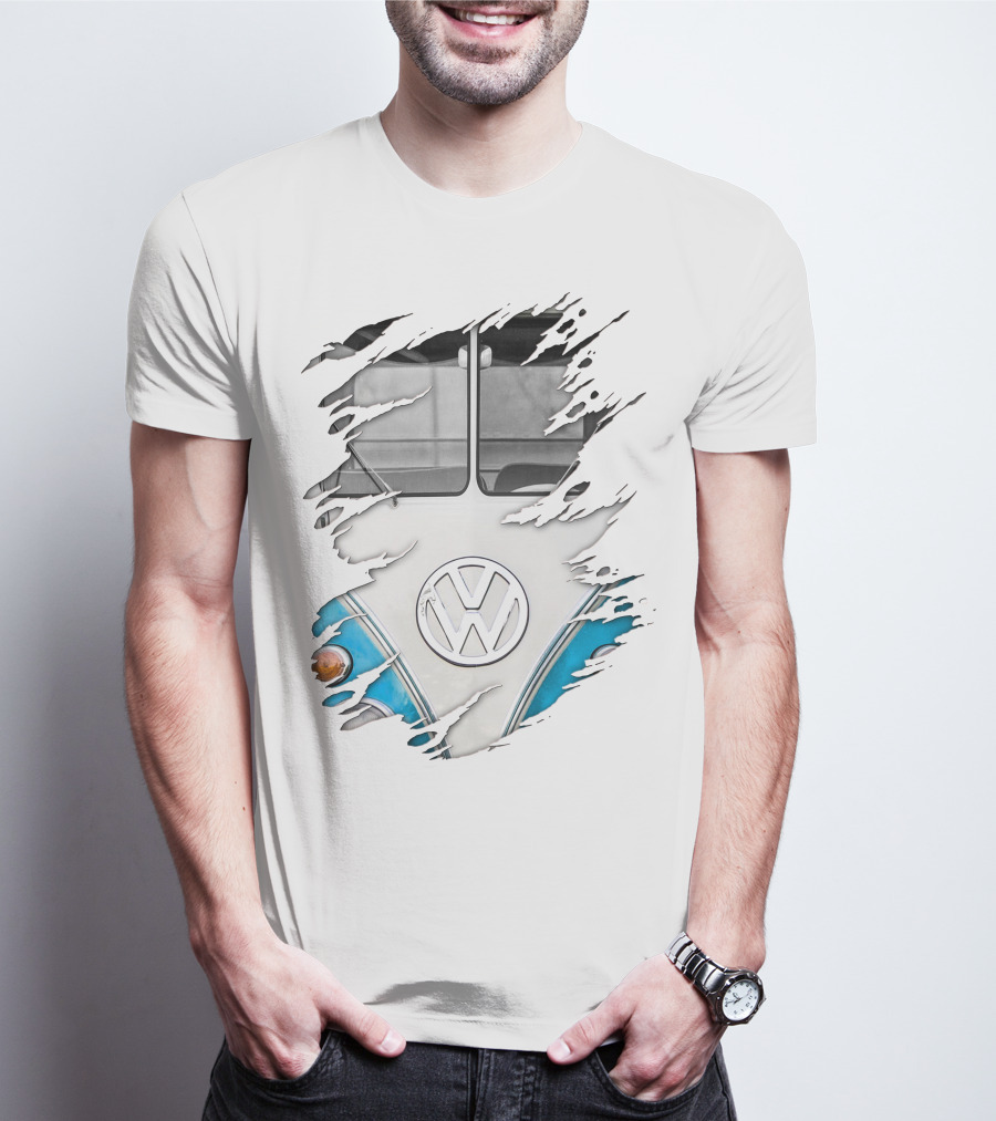 Volkswagen Torn Van Front View T-Shirt