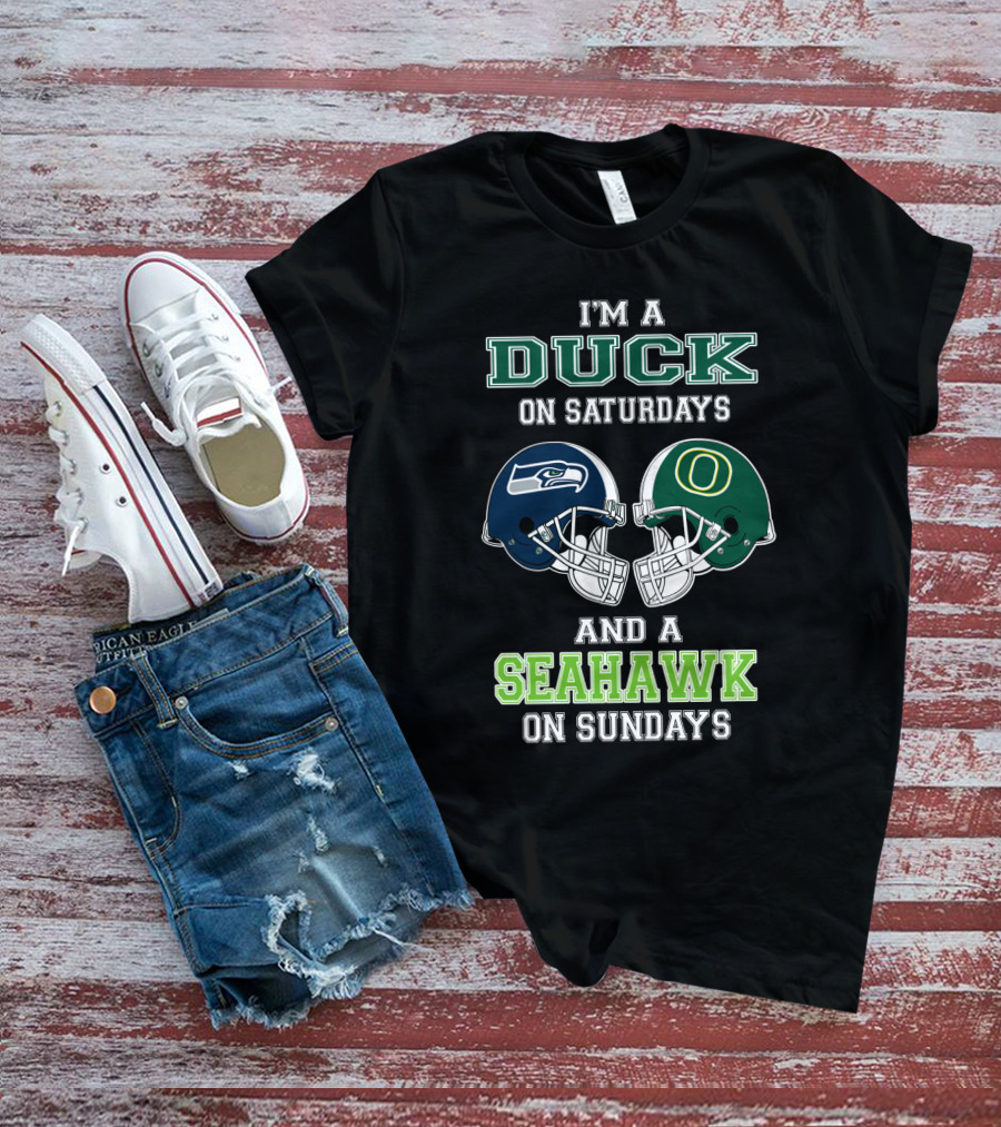 I'm A Duck On Saturdays And A Seahawk On Sundays T-Shirt
