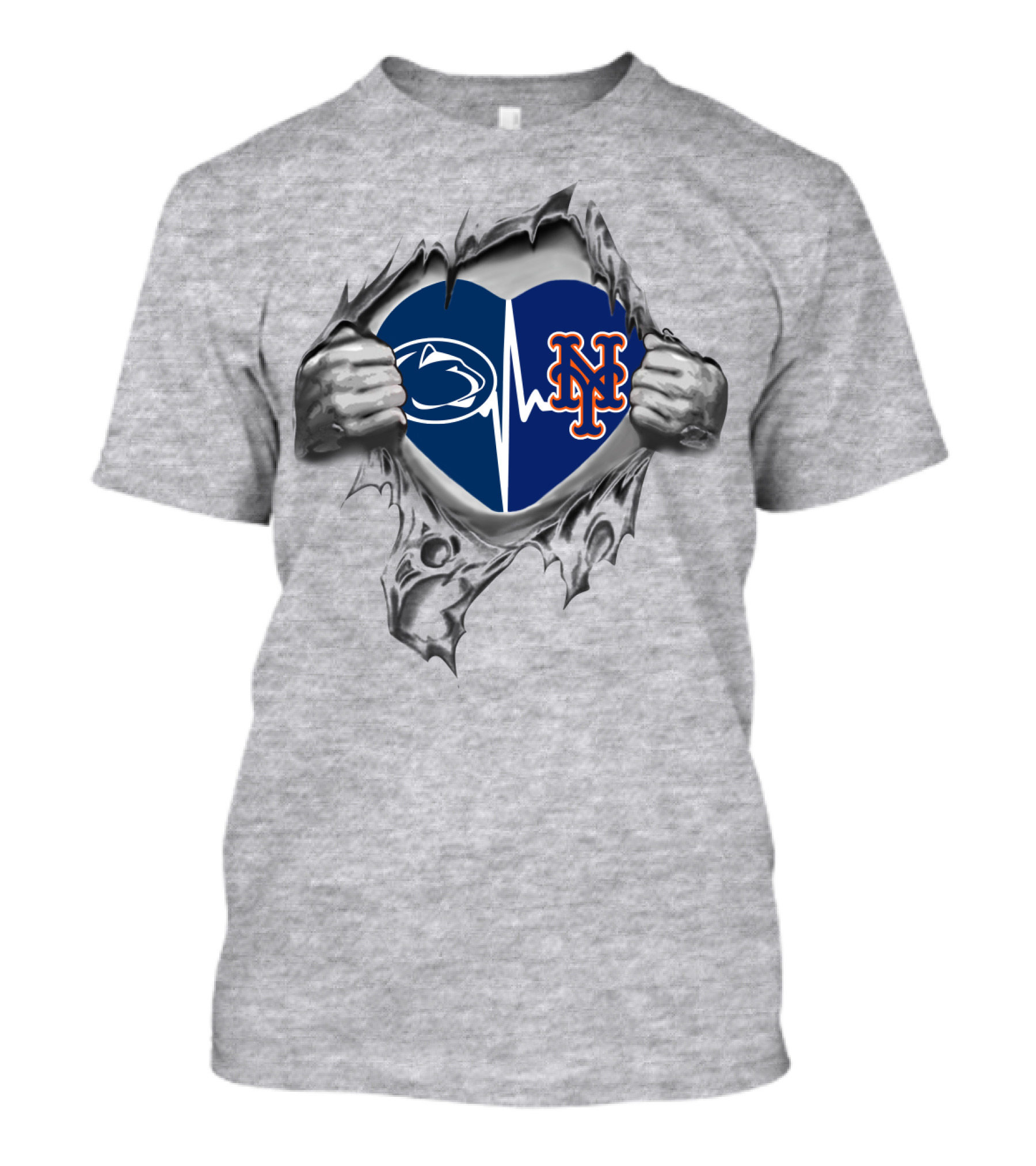 New York Mets Penn State Heartbeat T-Shirt