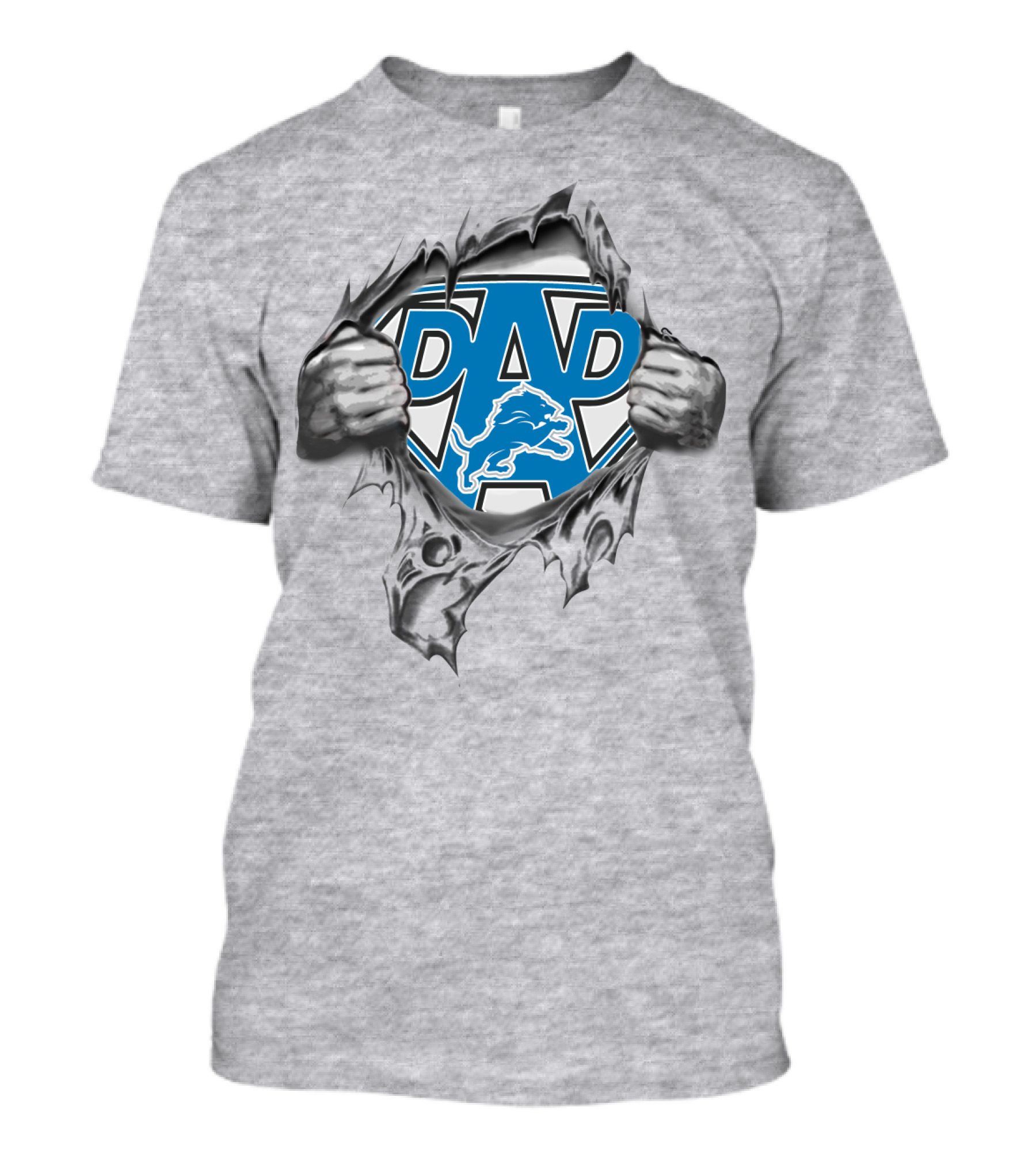 Super Dad Detroit Lions Emblem Burst T-Shirt