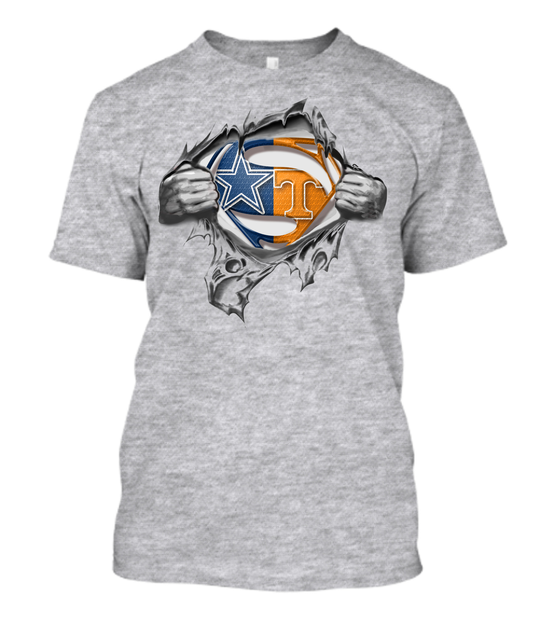 Cowboys Tennessee Volunteers Superman Logo Mashup T-Shirt