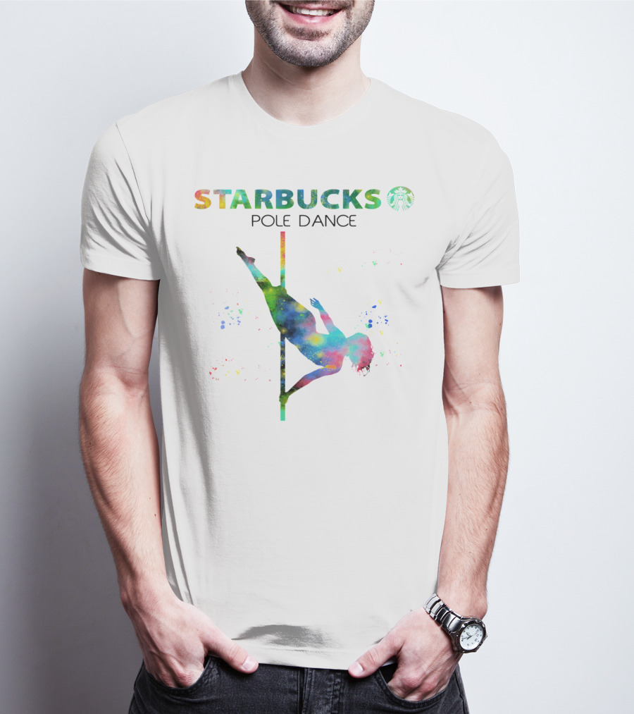 Starbucks Pole Dance Colorful T-Shirt