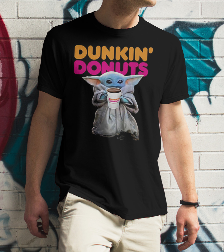 Dunkin' Donuts Baby Yoda Star Wars Coffee Cup T-Shirt