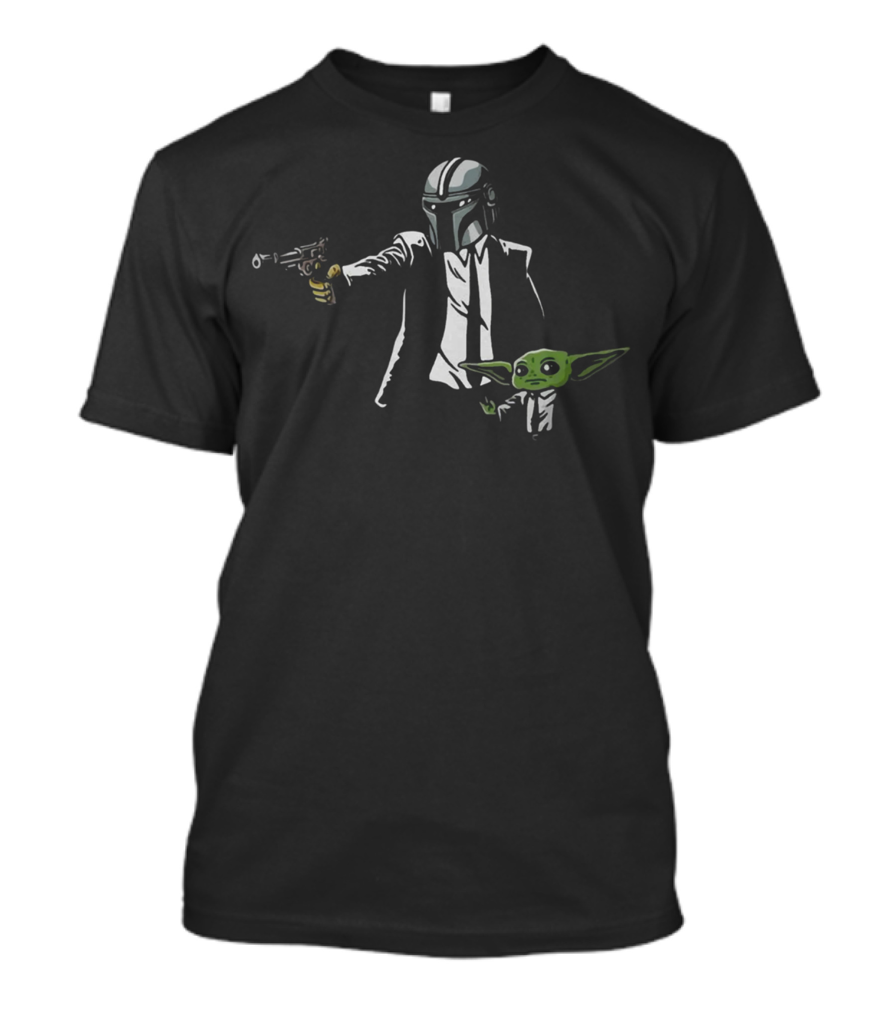 The Mandalorian Baby Yoda Pulp Fiction Suit Mashup T-Shirt