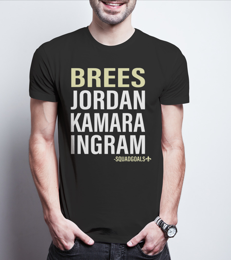 Brees Jordan Kamara Ingram Squad Goals Fleur-de-Lis T-Shirt