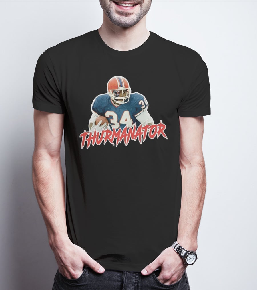 Thurmanator 34 Vintage Football Jersey Memorabilia T-Shirt