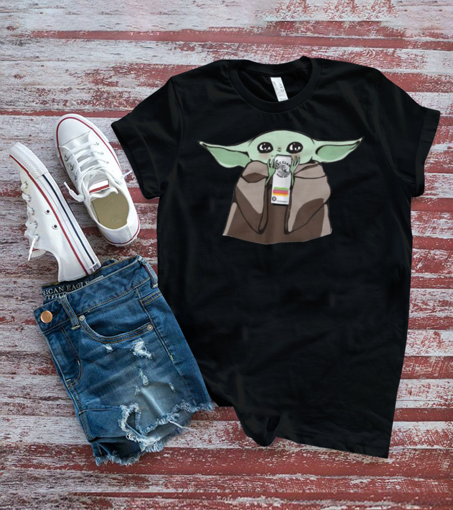 Baby Yoda Holding Baby Claw Can T-Shirt