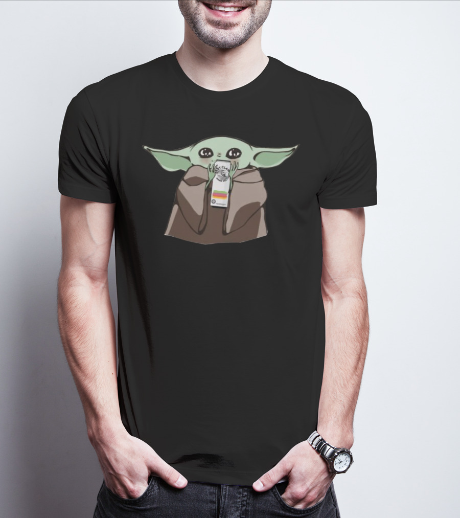 Baby Yoda Holding Baby Claw Can T-Shirt
