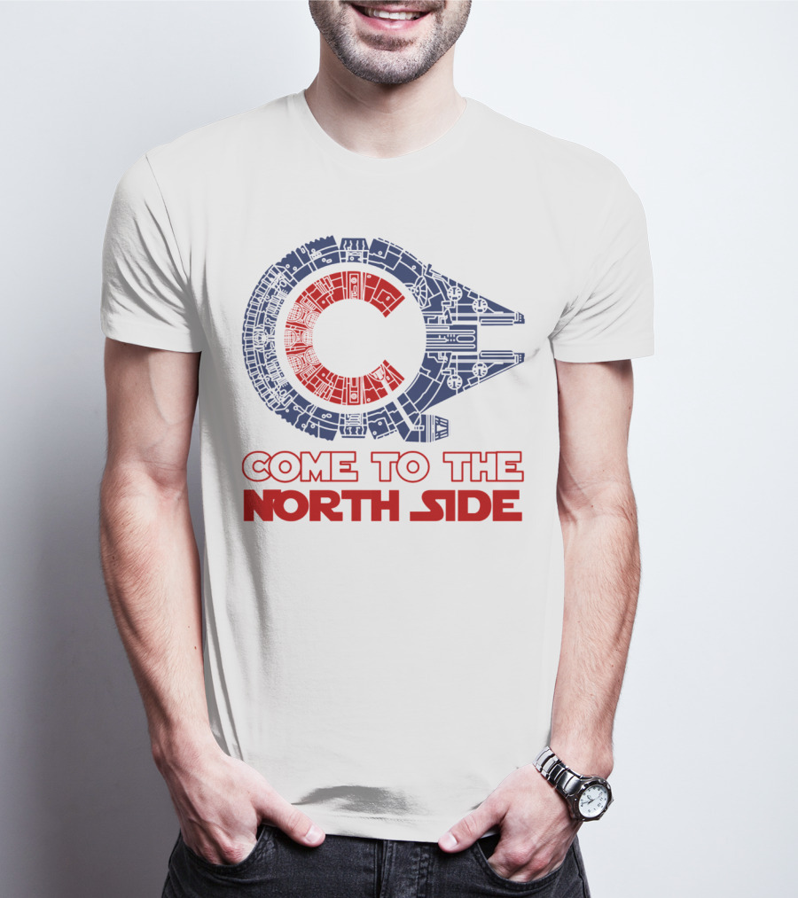 Come To The North Side Star Wars Millennium Falcon Chicago Cubs T-Shirt