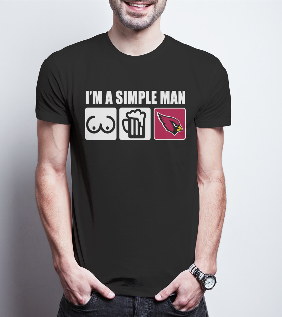 I'm A Simple Man Cardinals Iconic Symbols T-Shirt