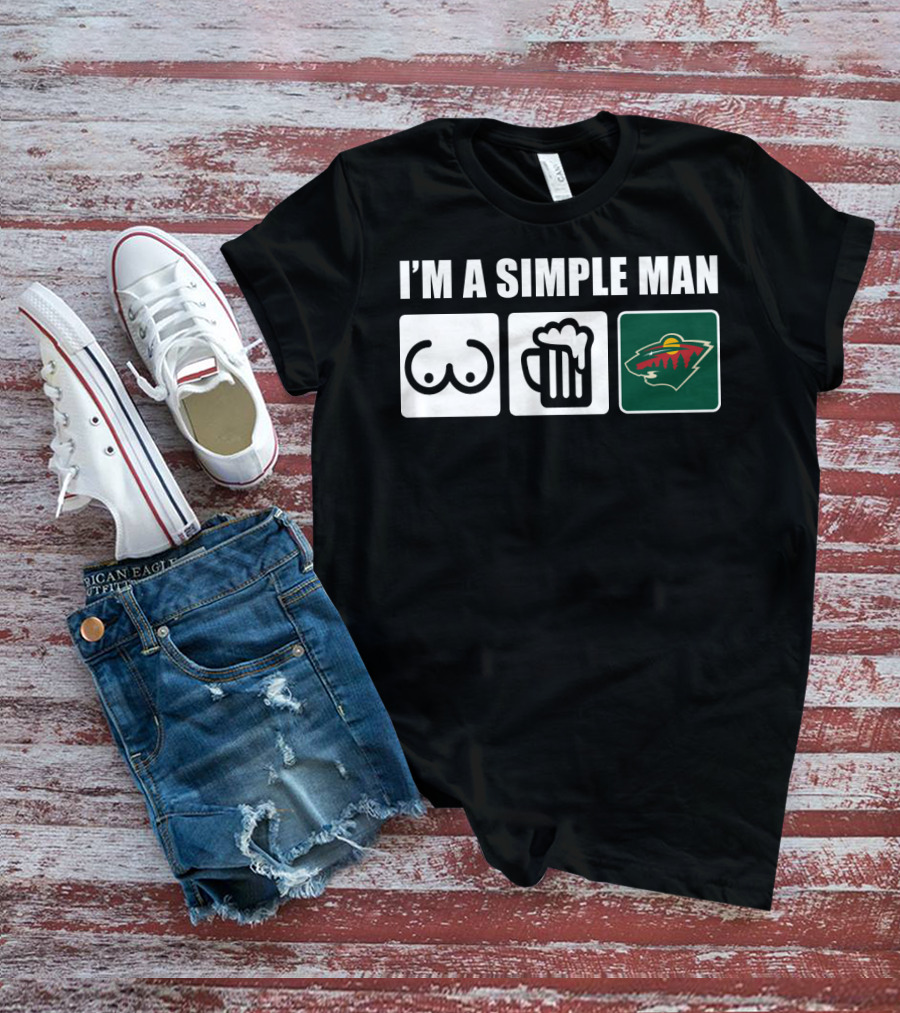 I'm A Simple Man Wilds Beer Hockey T-Shirt