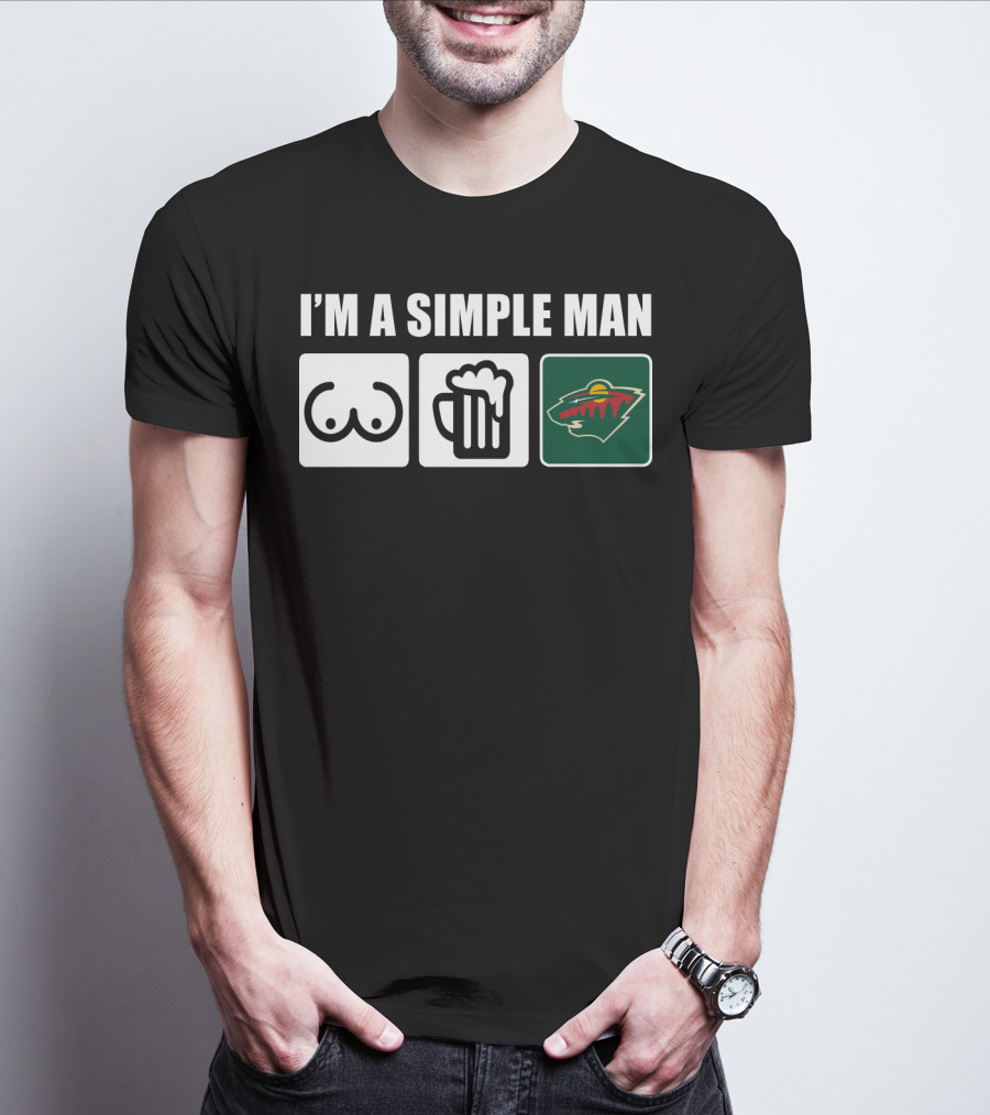 I'm A Simple Man Wilds Beer Hockey T-Shirt
