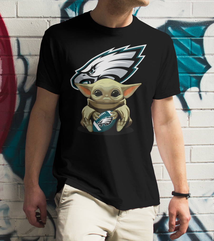 Yoda Baby Philadelphia Eagles Football Fan T-Shirt