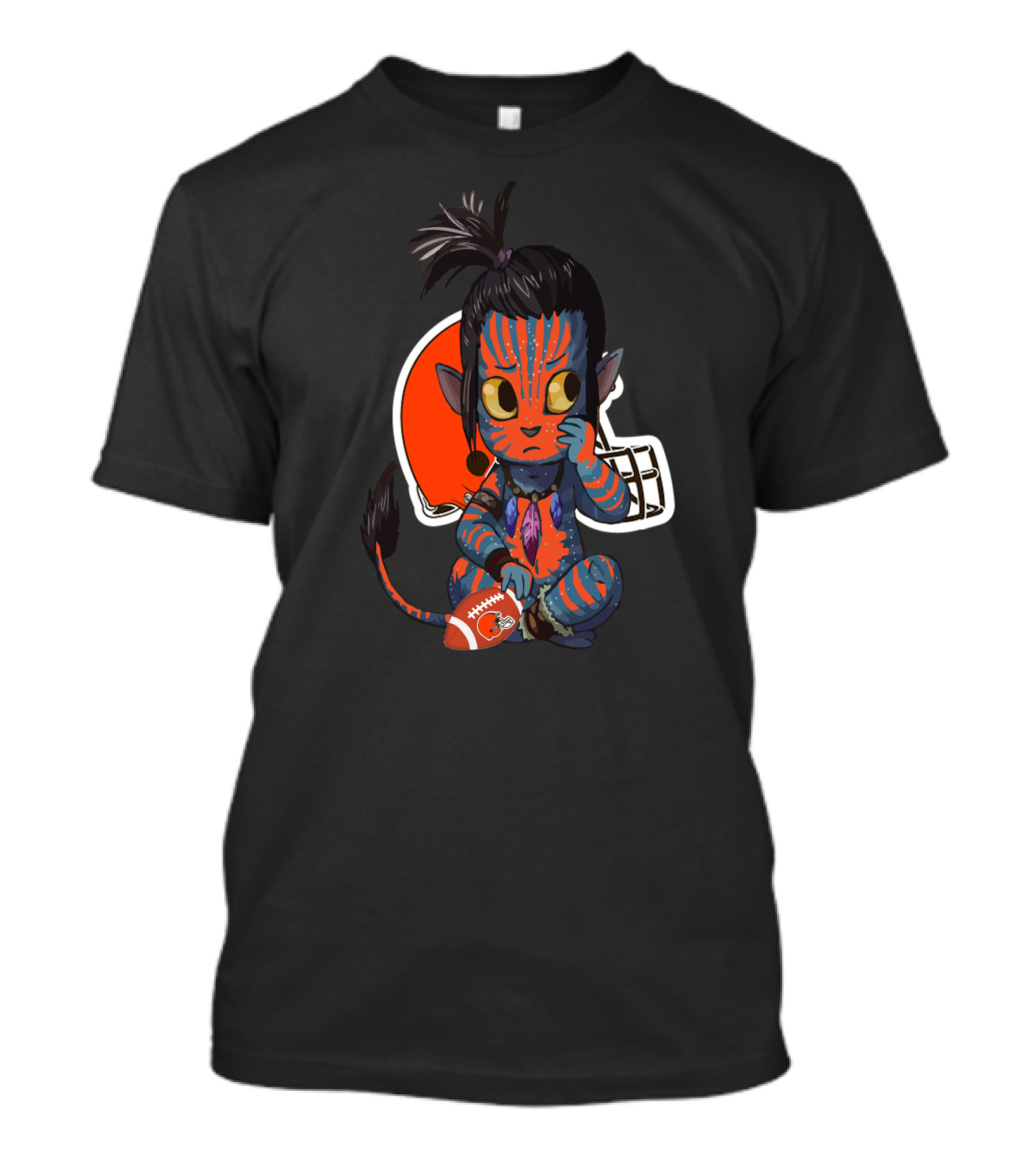 AVATAR BROWNS ALIEN CREATURE WITH FOOTBALL AND HELMET T-Shirt