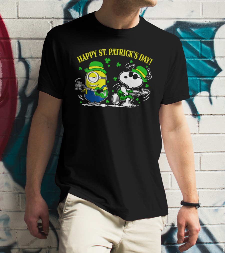 Happy St. Patrick's Day Snoopy Minion Party T-Shirt