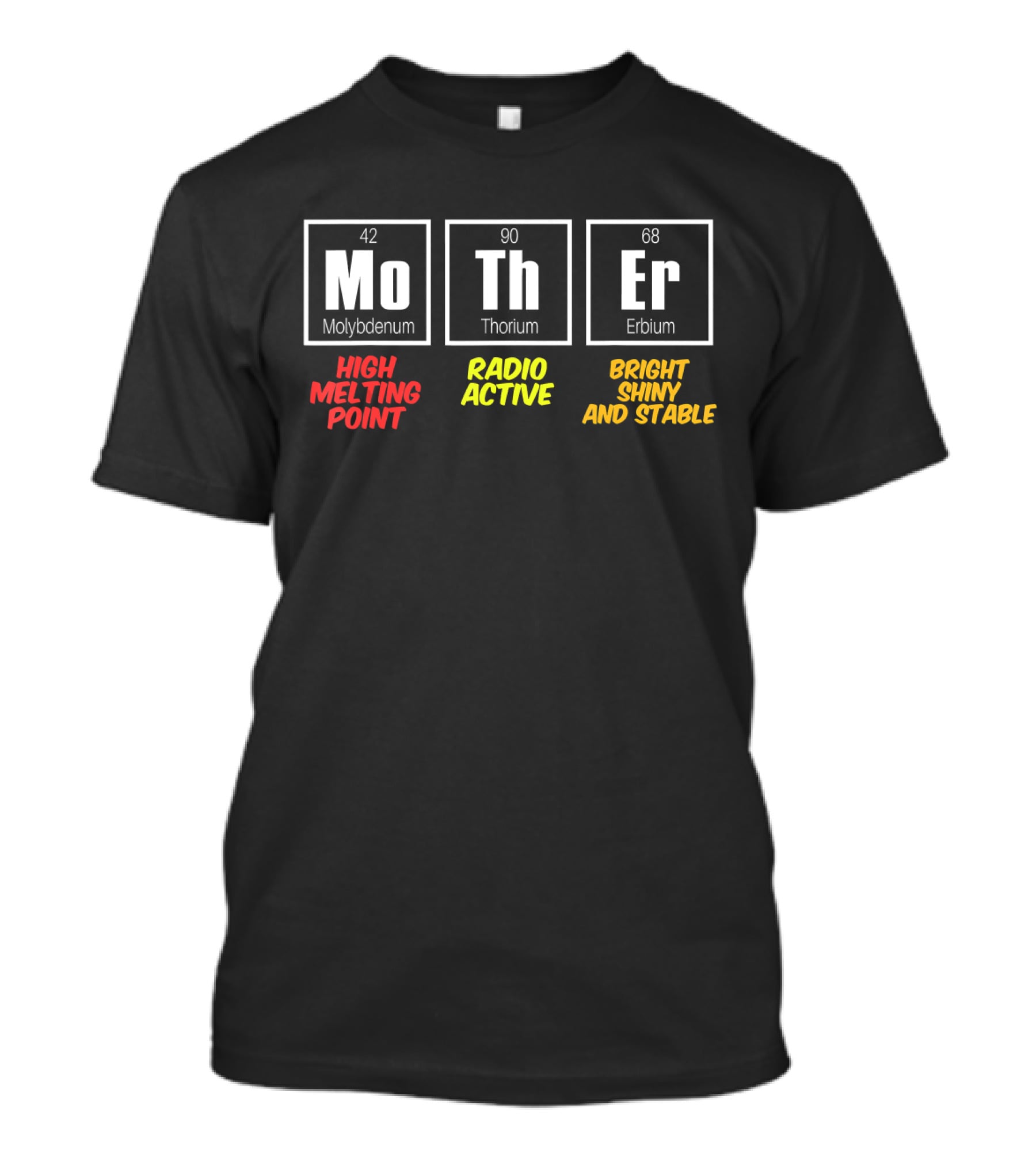 Mo Th Er Molybdenum Thorium Erbium High Melting Point Radioactive Bright Shiny And Stable T-Shirt